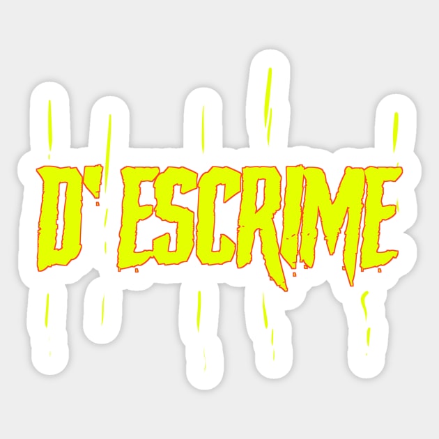 D'escrime sport typography T shirt Sticker by Imaginbox Studio